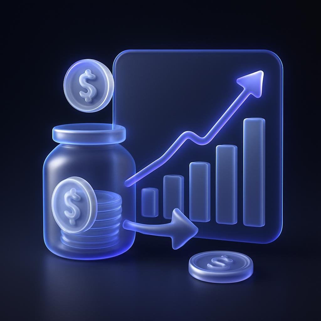 Diagram illustrating how auto-invest features work, focusing on dollar-cost averaging.