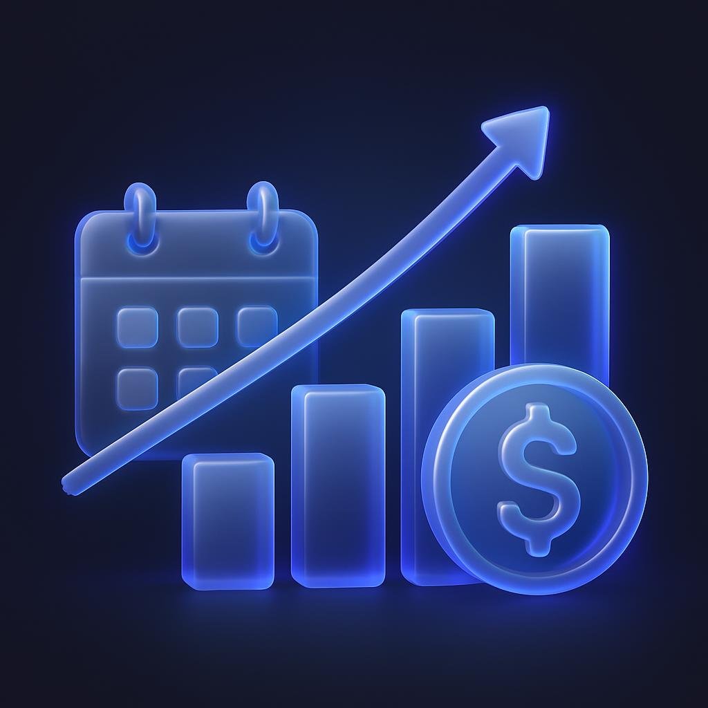 Visual representation of Dollar-Cost Averaging (DCA) process.