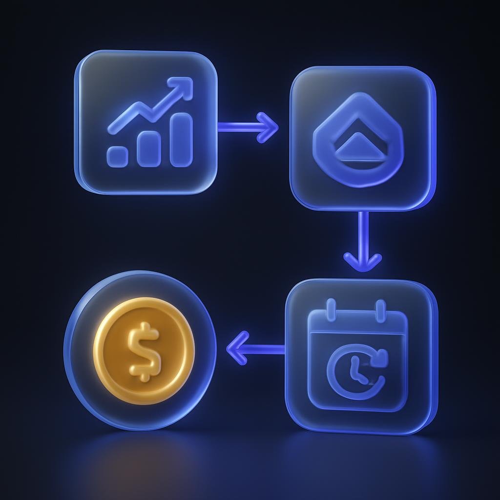 Flowchart of setting up recurring investments on Bitunix to guide users through the process.