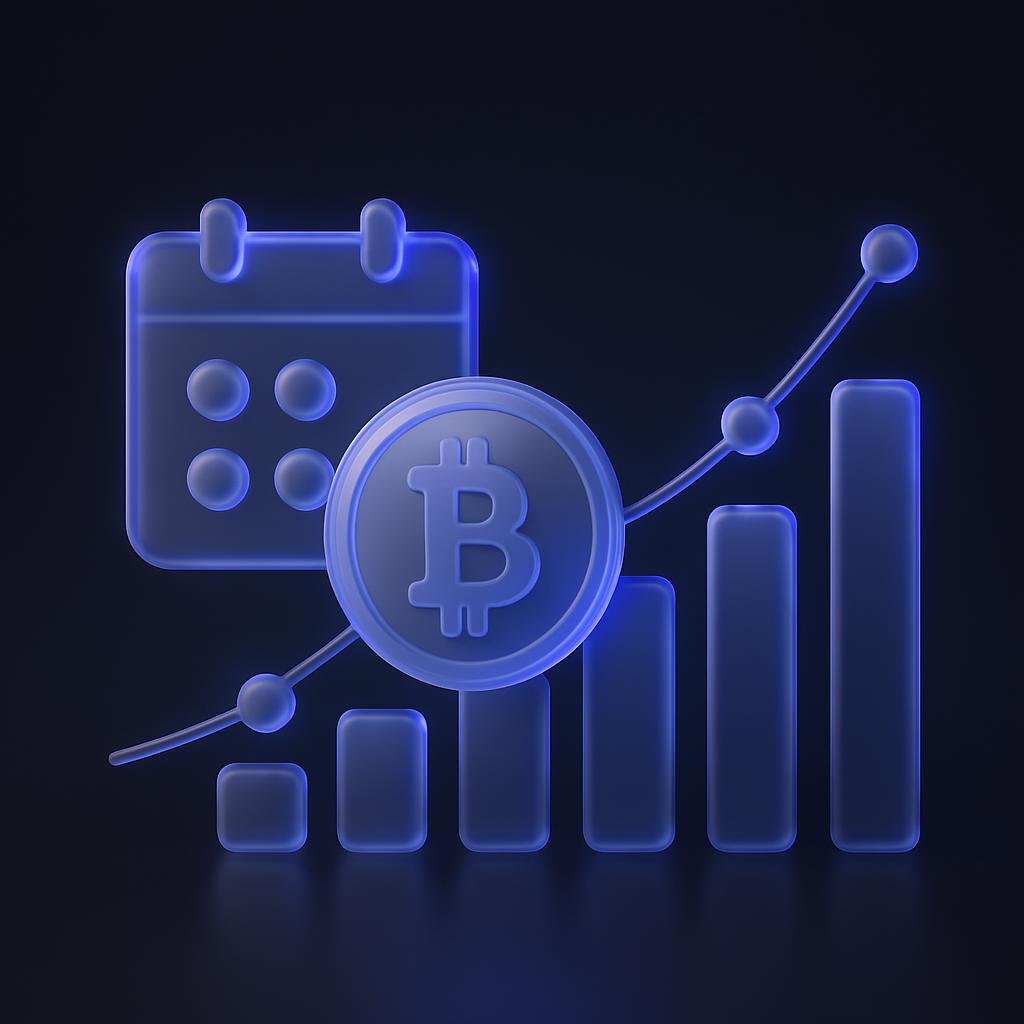 Diagram explaining Dollar Cost Averaging process in cryptocurrency.