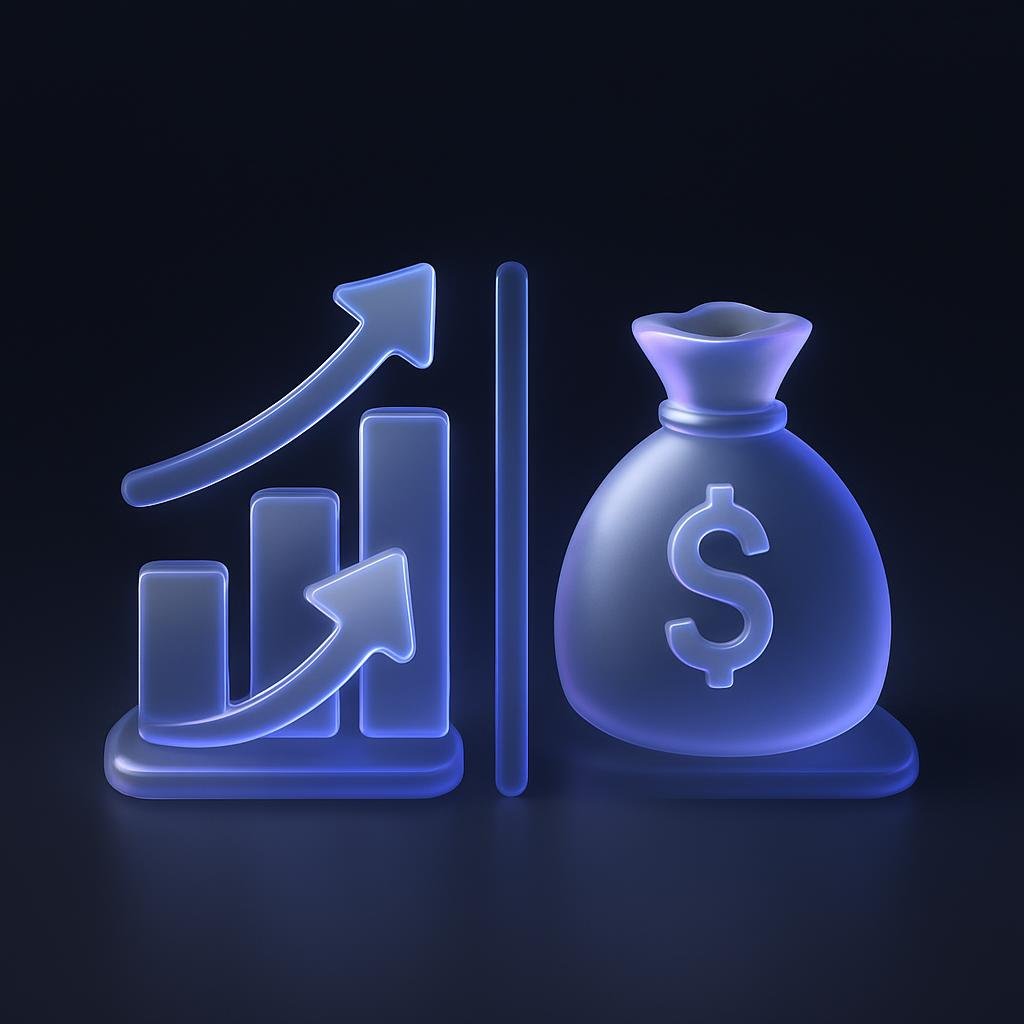 Visual comparison between active and passive investing strategies