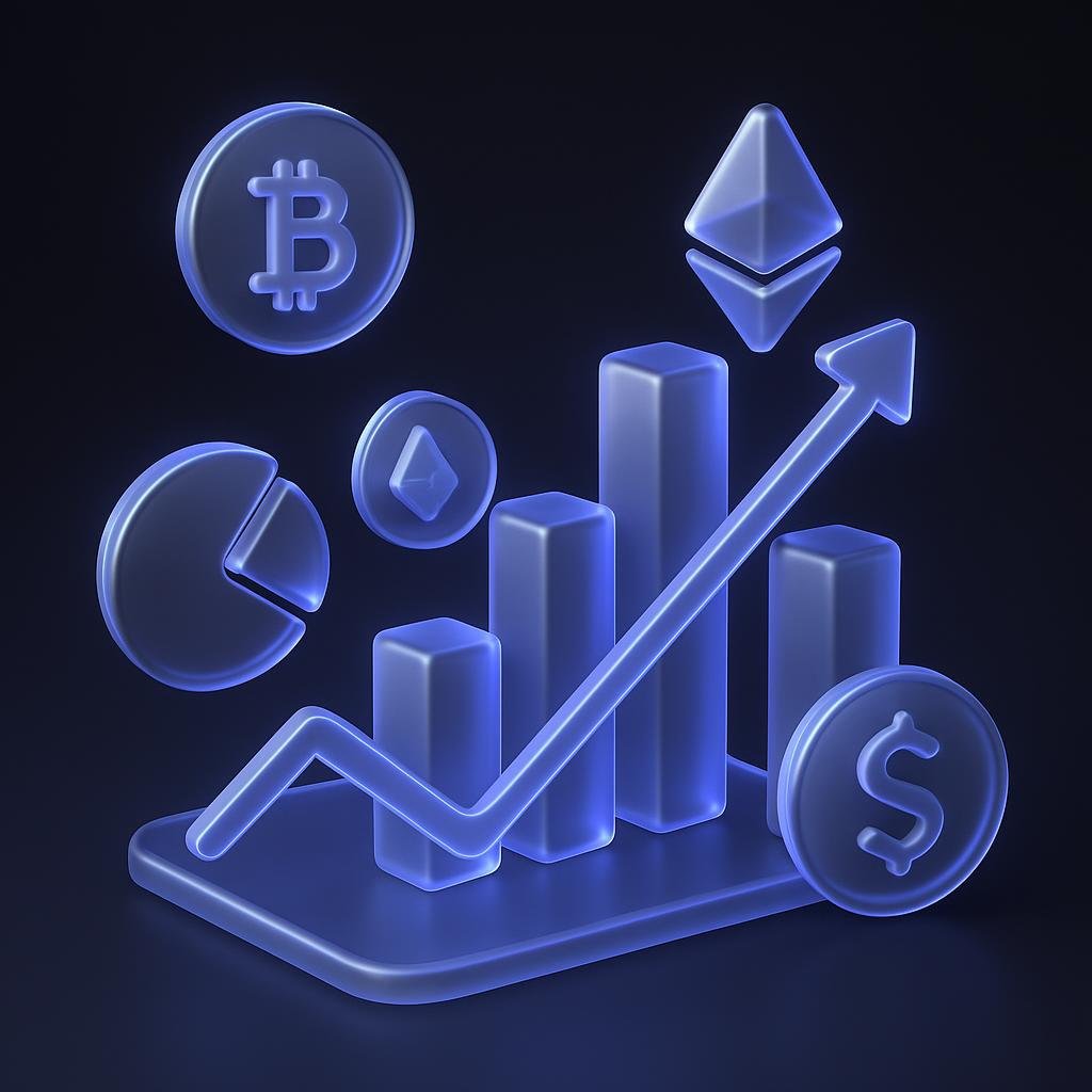 Illustration of a diversified crypto portfolio