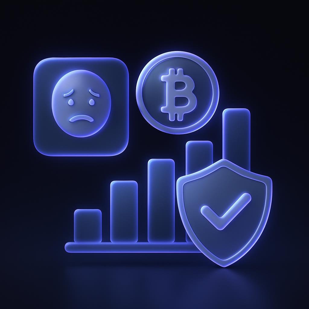 Visual showing the benefits of Crypto DCA, like reduced emotional impact and risk mitigation.