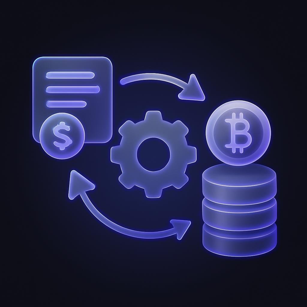 Illustrate the concept of crypto auto invest with a diagram showing automated investment flow.