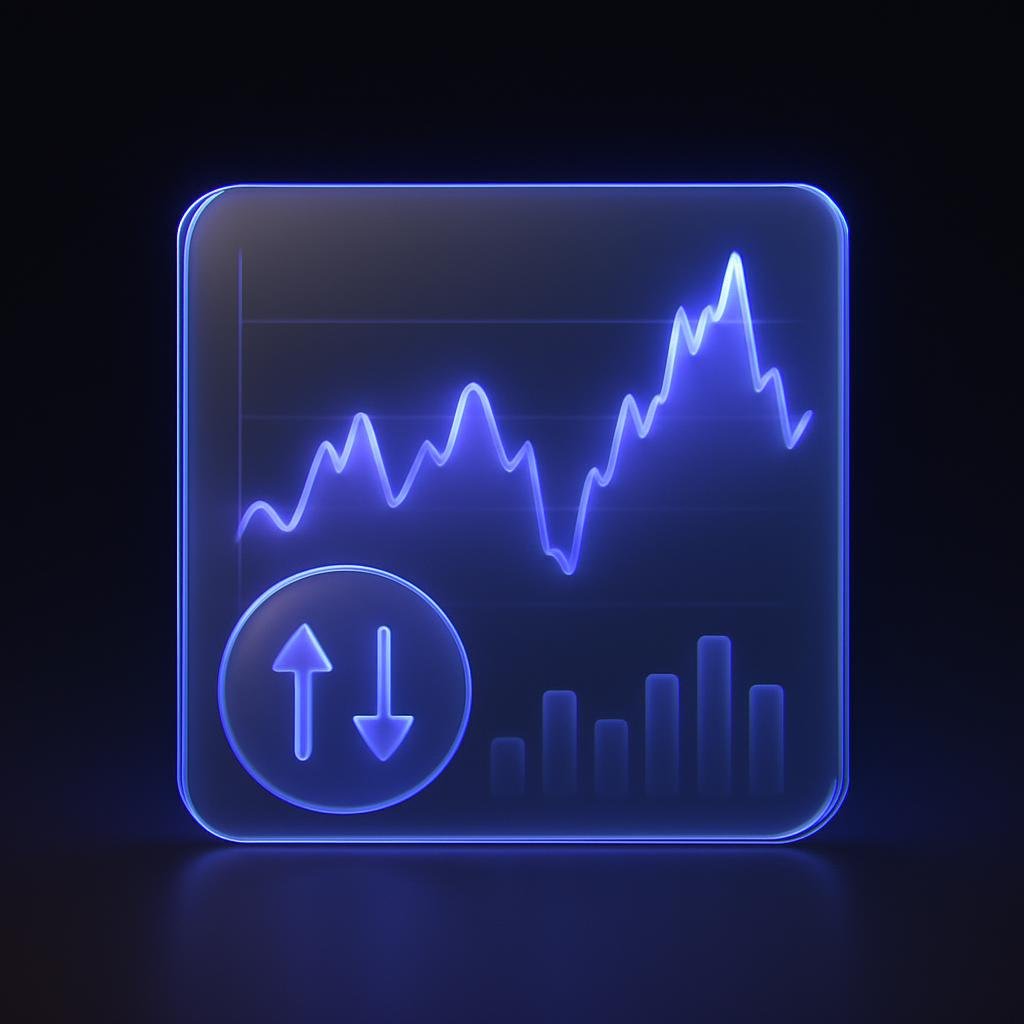 Visual representation of market volatility with a graph showing price fluctuations.