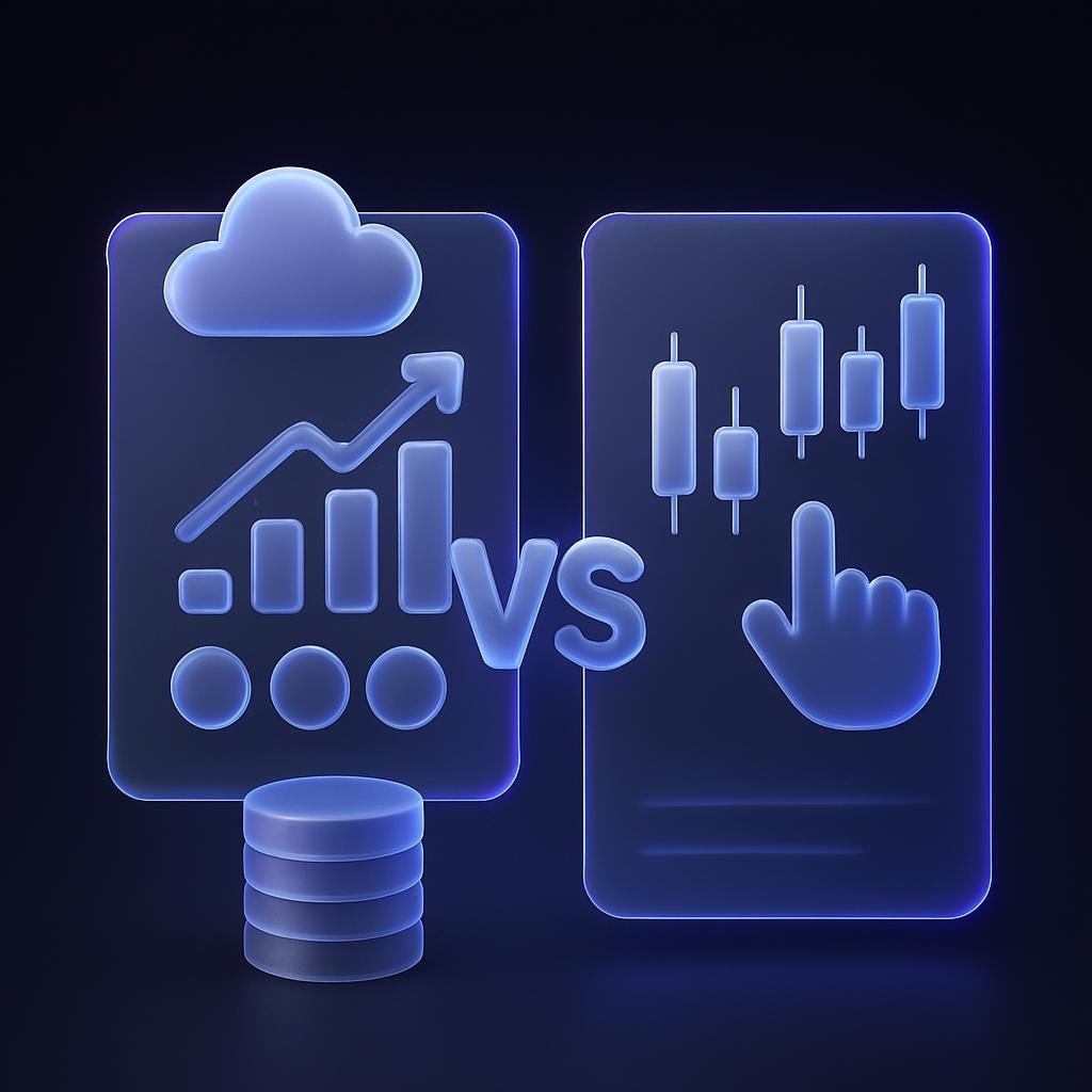 Visual comparison of spot auto invest vs manual trading highlighting key differences.