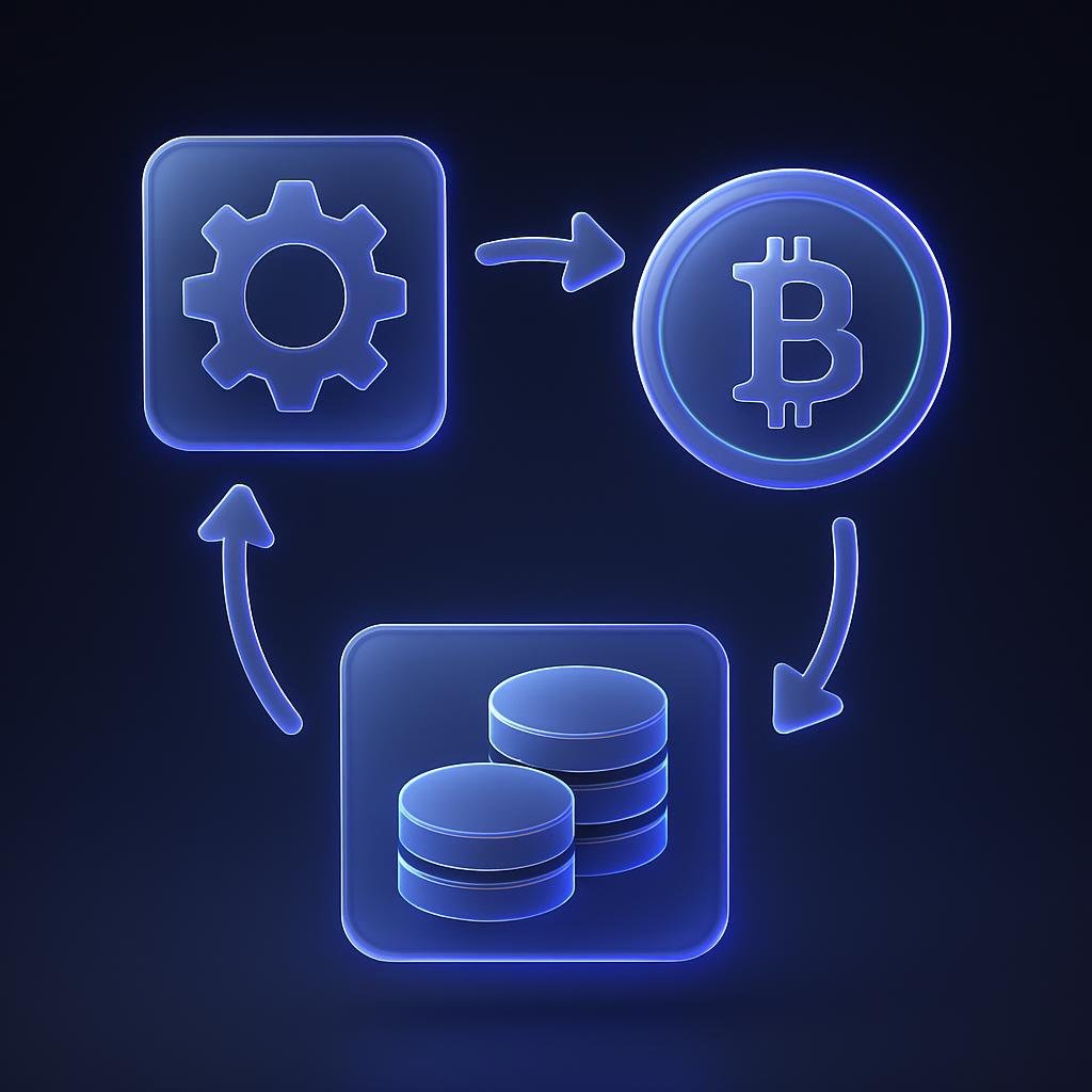Illustrate the concept of spot auto invest crypto with a flowchart showing the automated process.