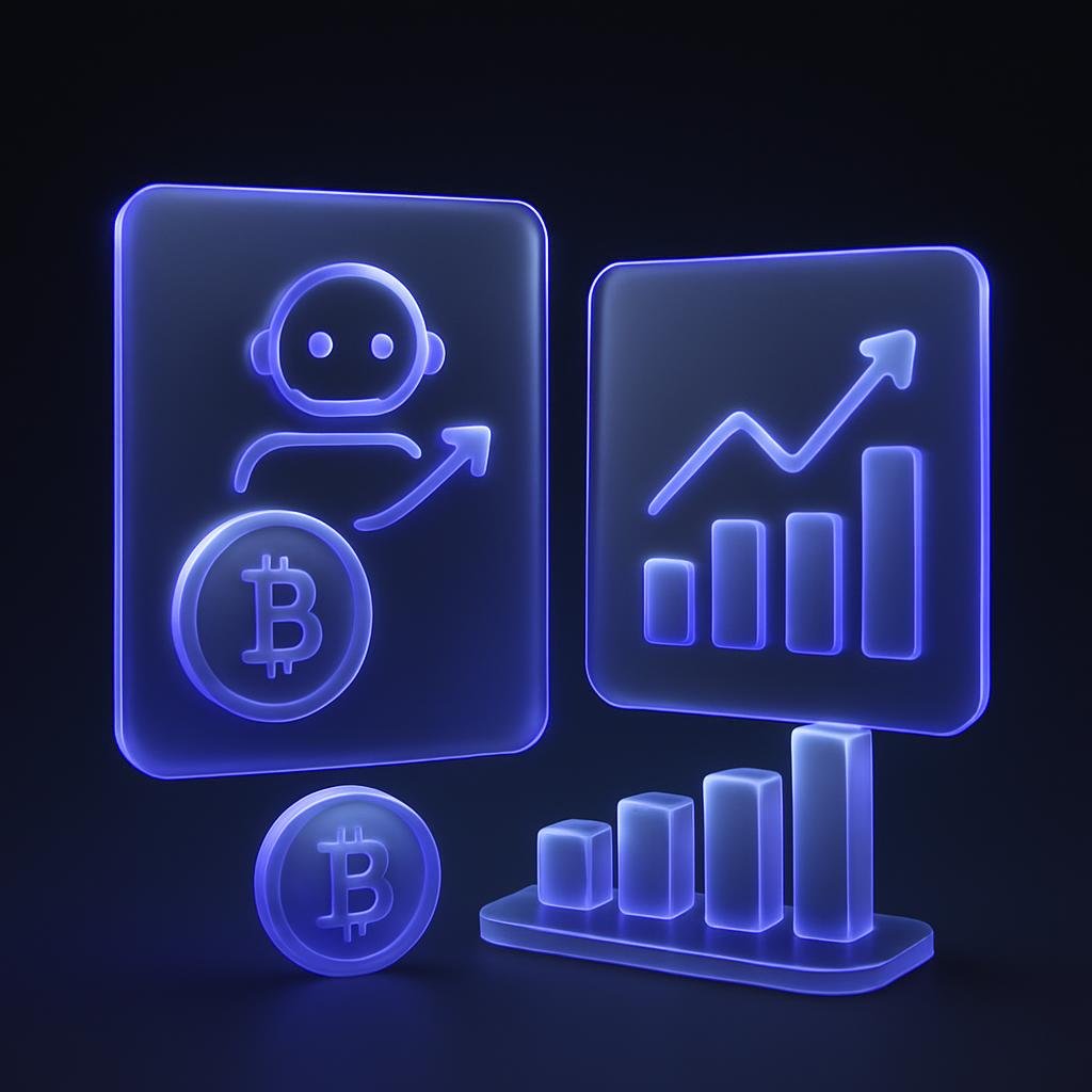 Illustration of crypto auto invest concept and its comparison to dollar-cost averaging.