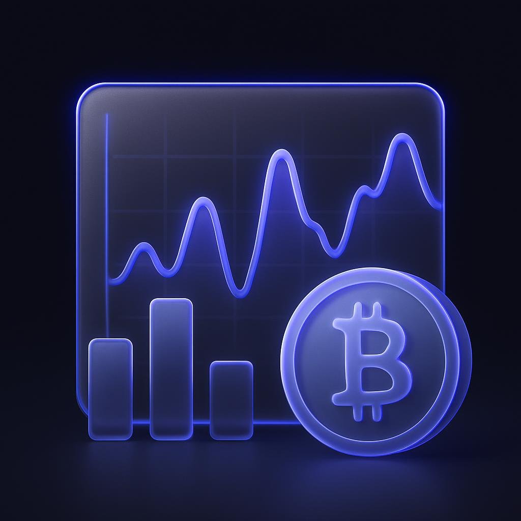 Graph showing cryptocurrency market volatility