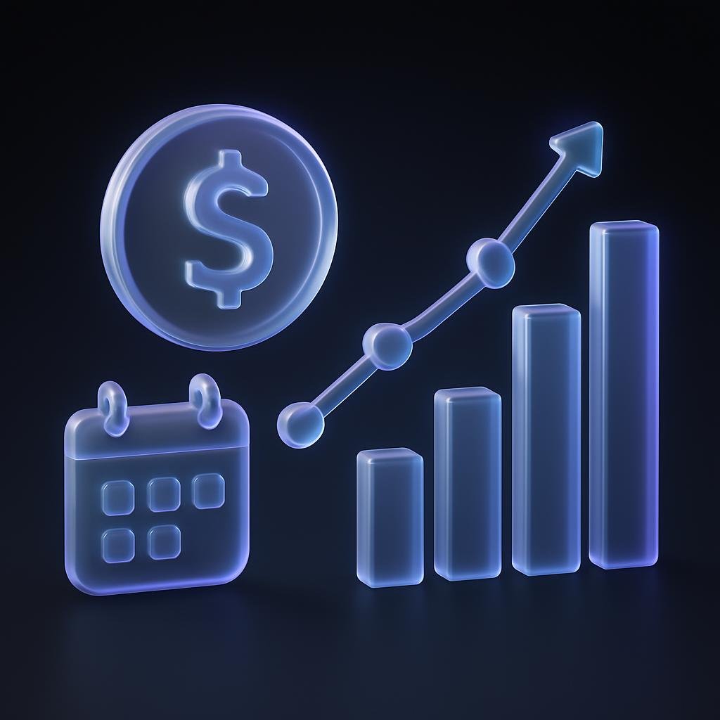 Visual representation of DCA strategy and its benefits over time.