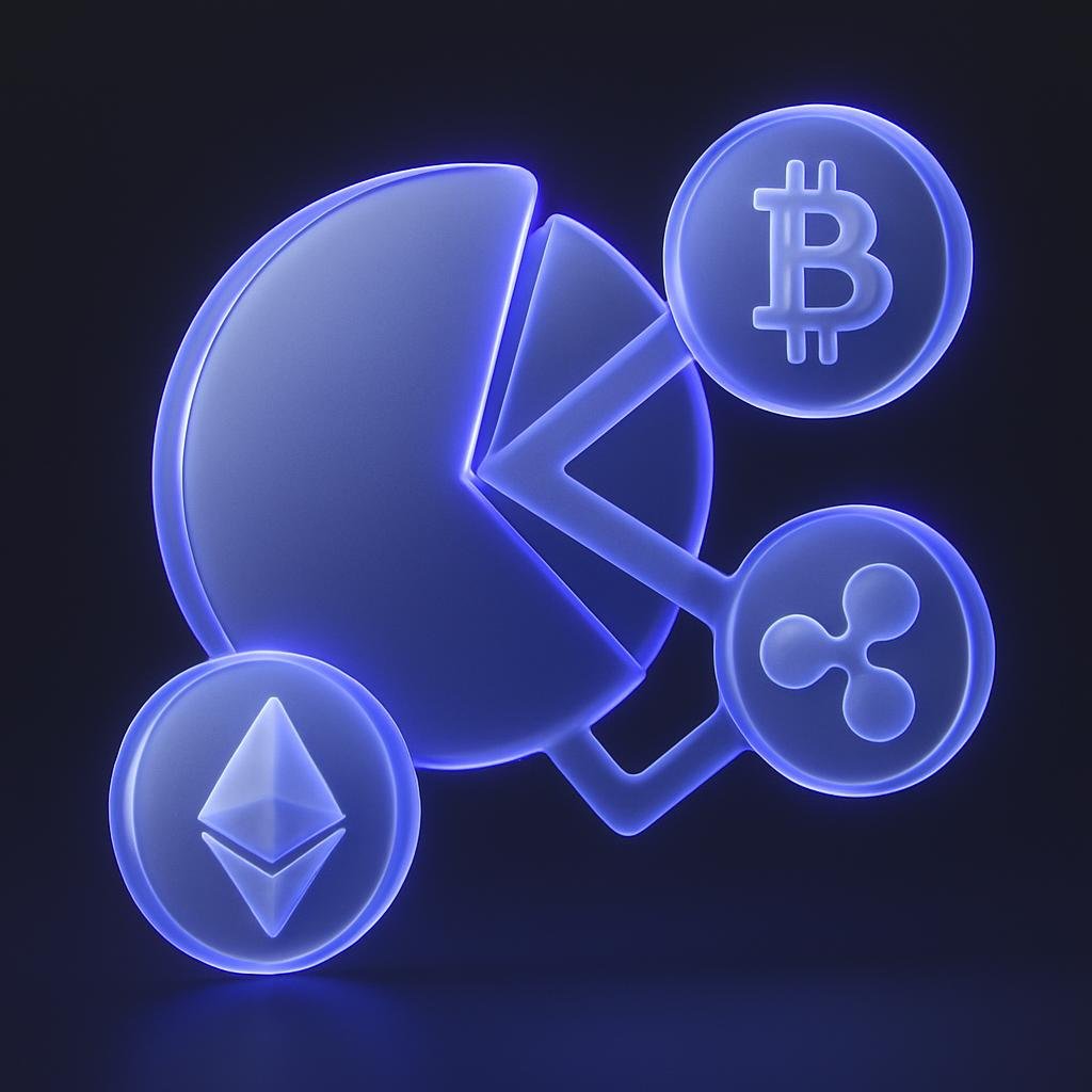 Illustration of diversification across different cryptocurrencies.