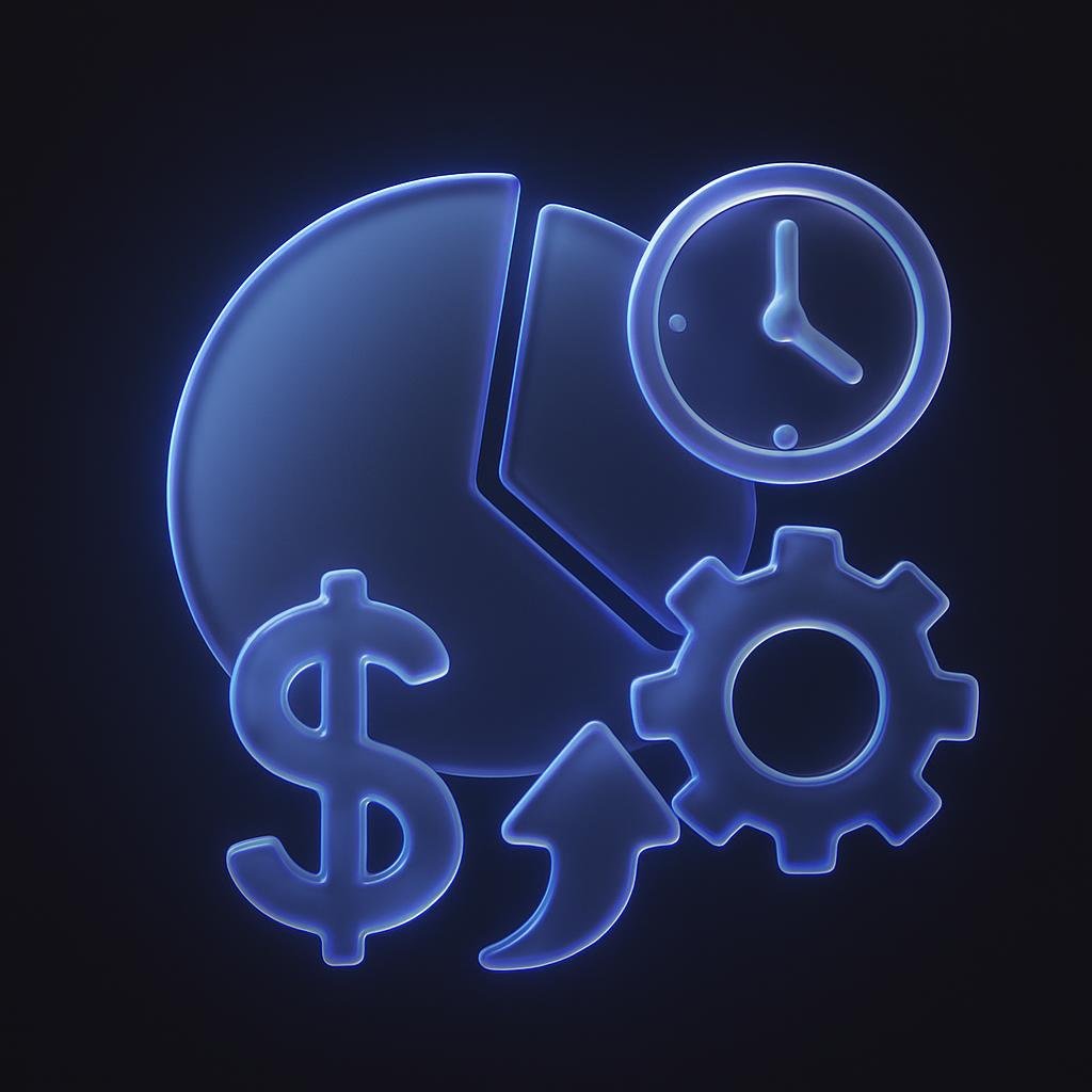 Visual representation of the benefits of set and forget investing, such as a pie chart or icons.