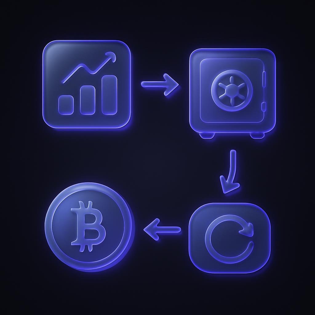 Visual flowchart showing how spot auto invest works with Bitunix.