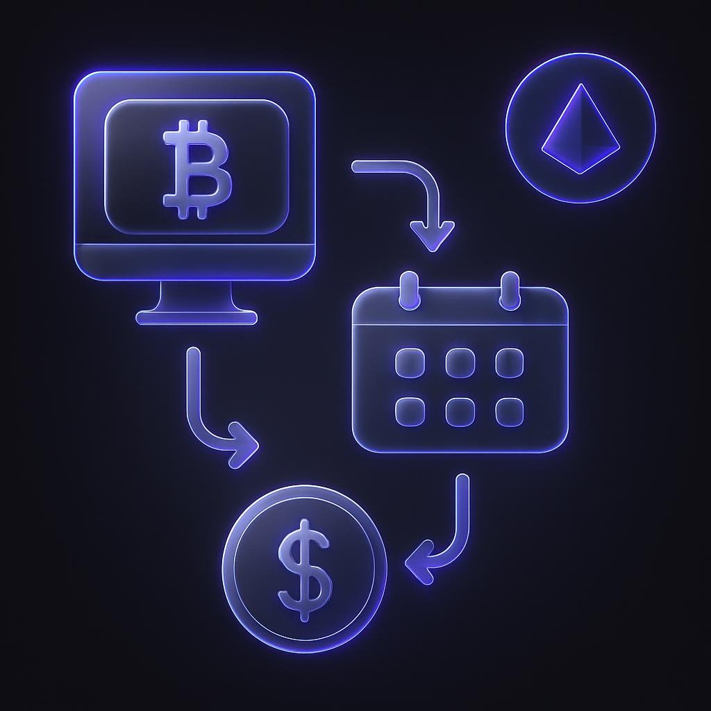 Illustrate the steps to set up a DCA strategy on Bitunix with a flowchart or infographic.