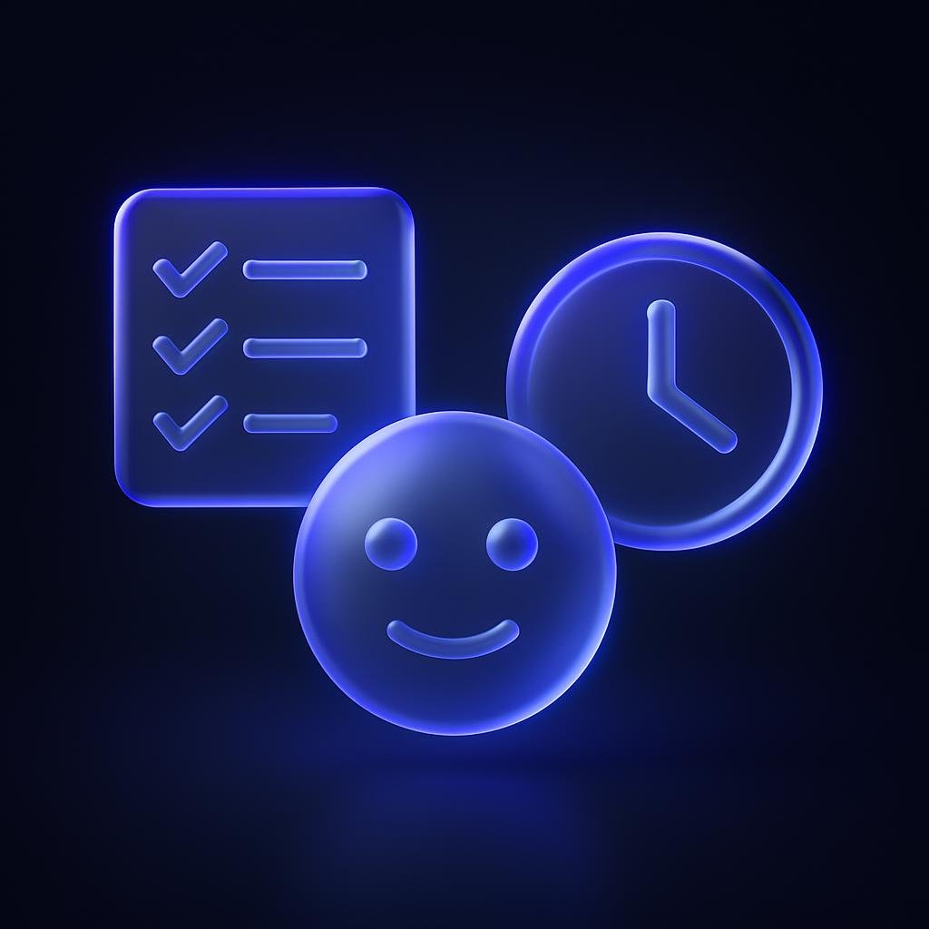 Visual representation of benefits like consistency, emotional discipline, and time-saving.