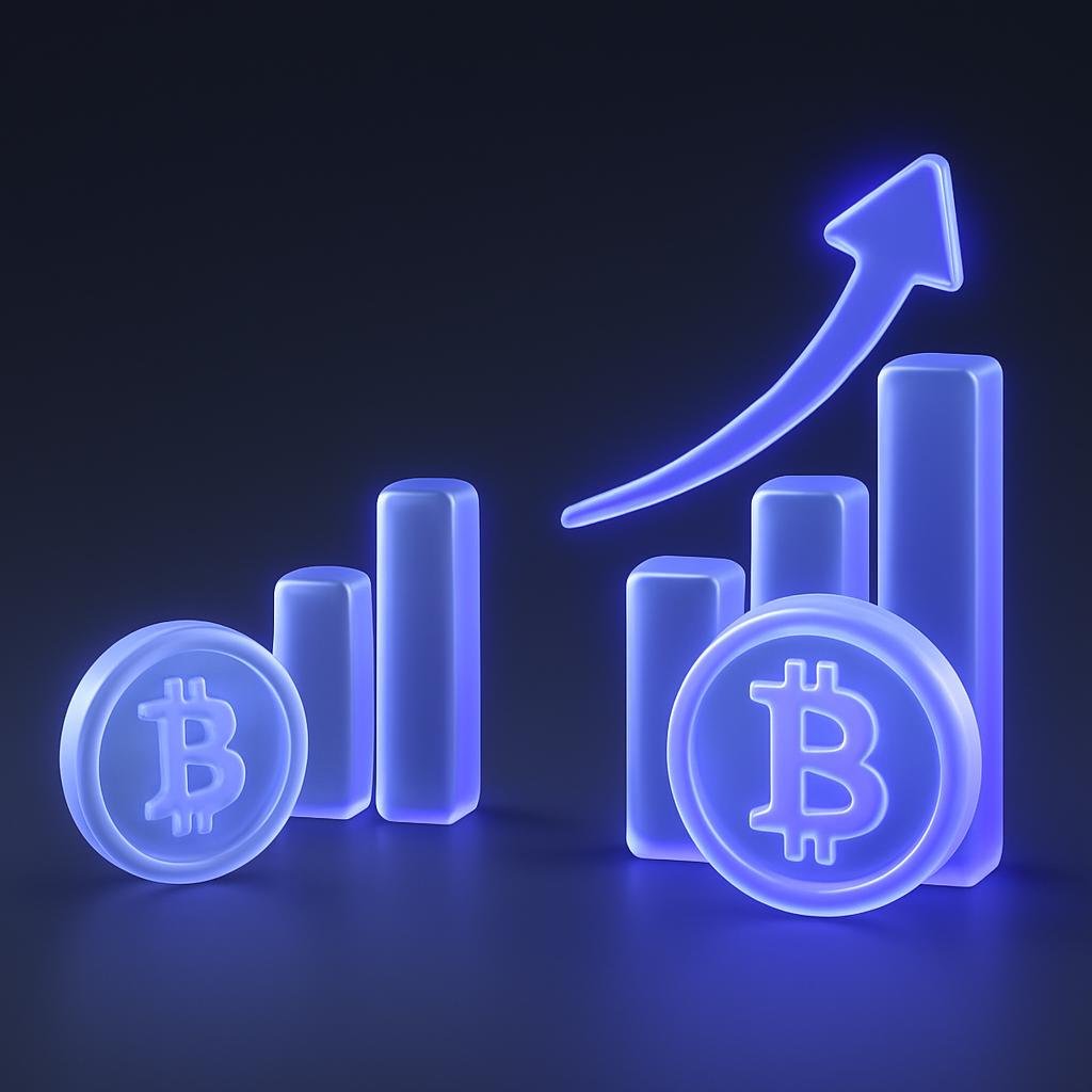 Visual comparison between conservative and aggressive crypto portfolios.