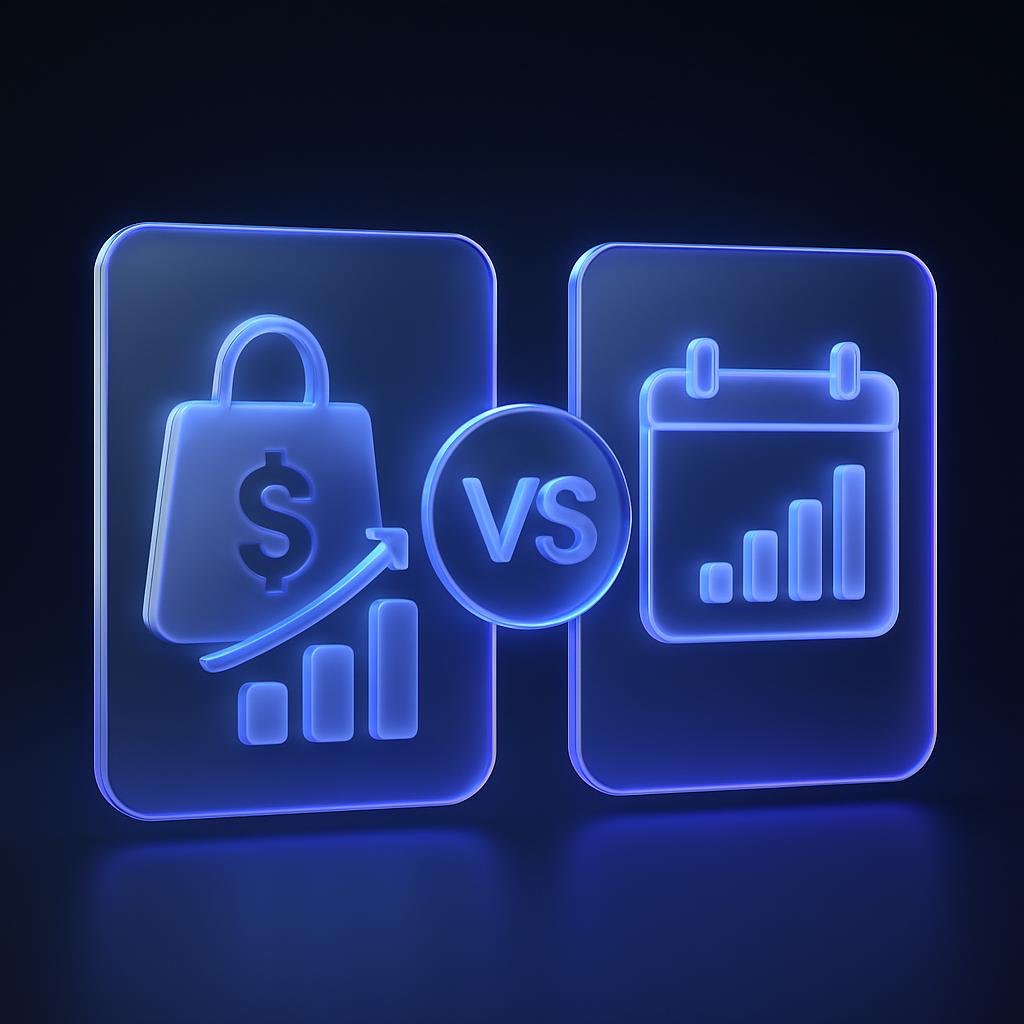 Visual comparison of spot auto invest and manual DCA strategies.