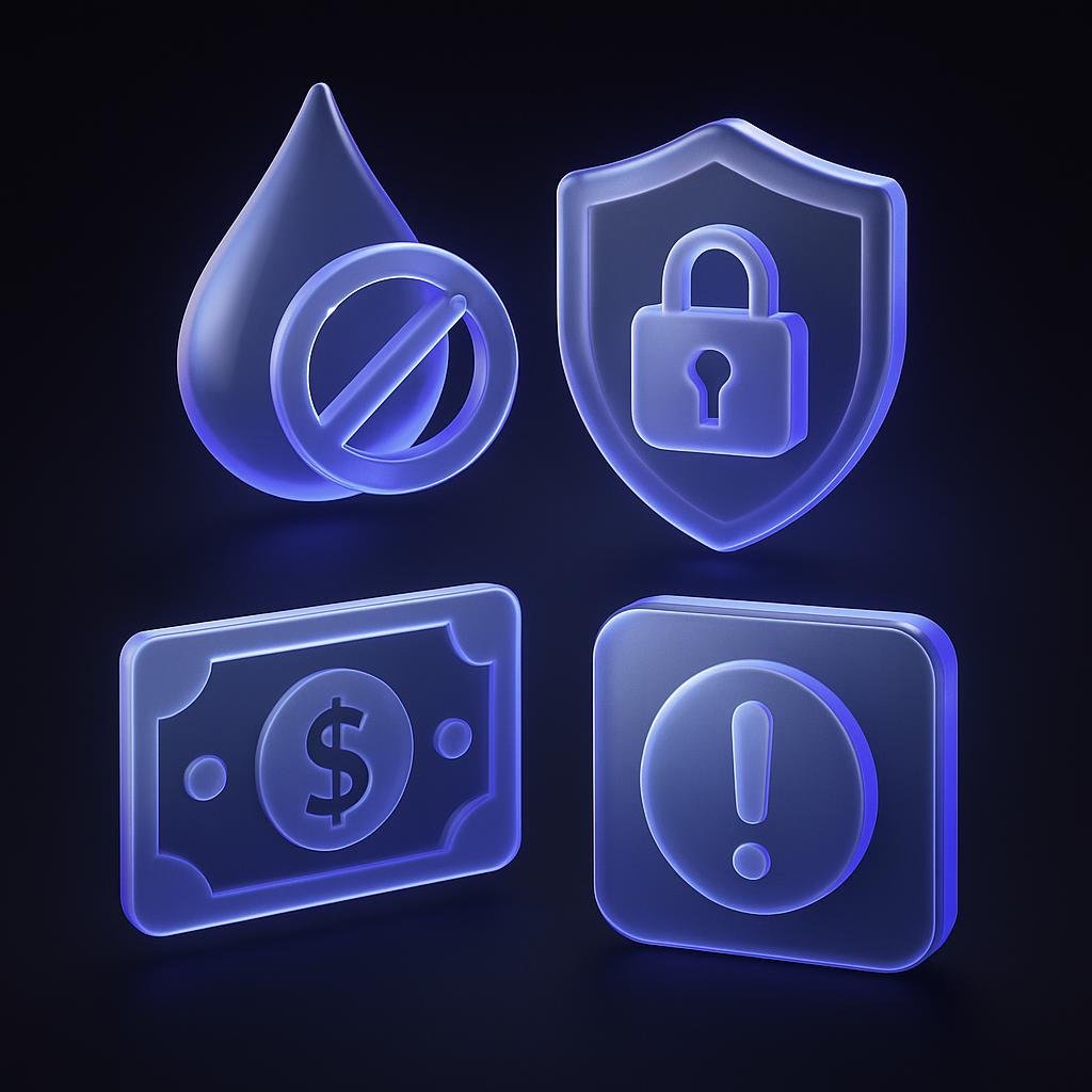 Crypto Exchange Withdrawal Freezes 2026: Full List Visual representation of reasons for withdrawal freezes: liquidity shortages, security breaches, regulatory compliance, technical issues.