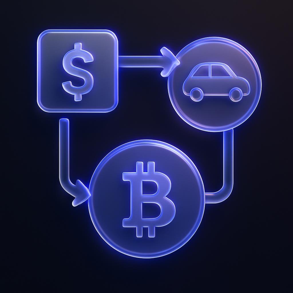 Illustrate the concept of crypto auto investing using a flowchart.