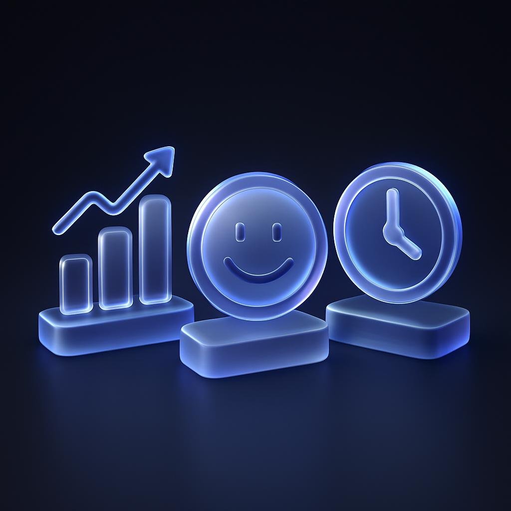 Visual comparison of benefits like consistency, emotion-free trading, and time-saving.