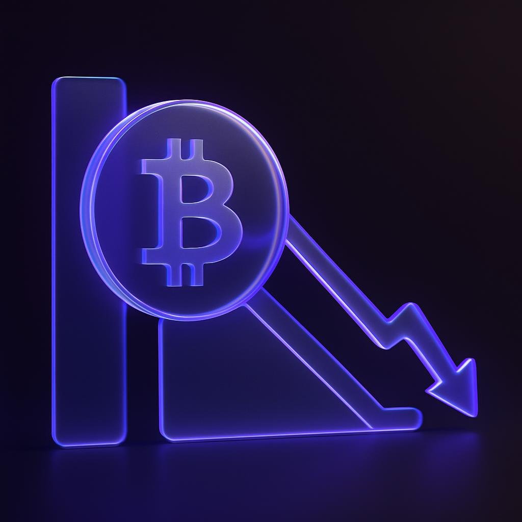 Visual representation of Bitcoin's 50% price drop from $126K ATH.