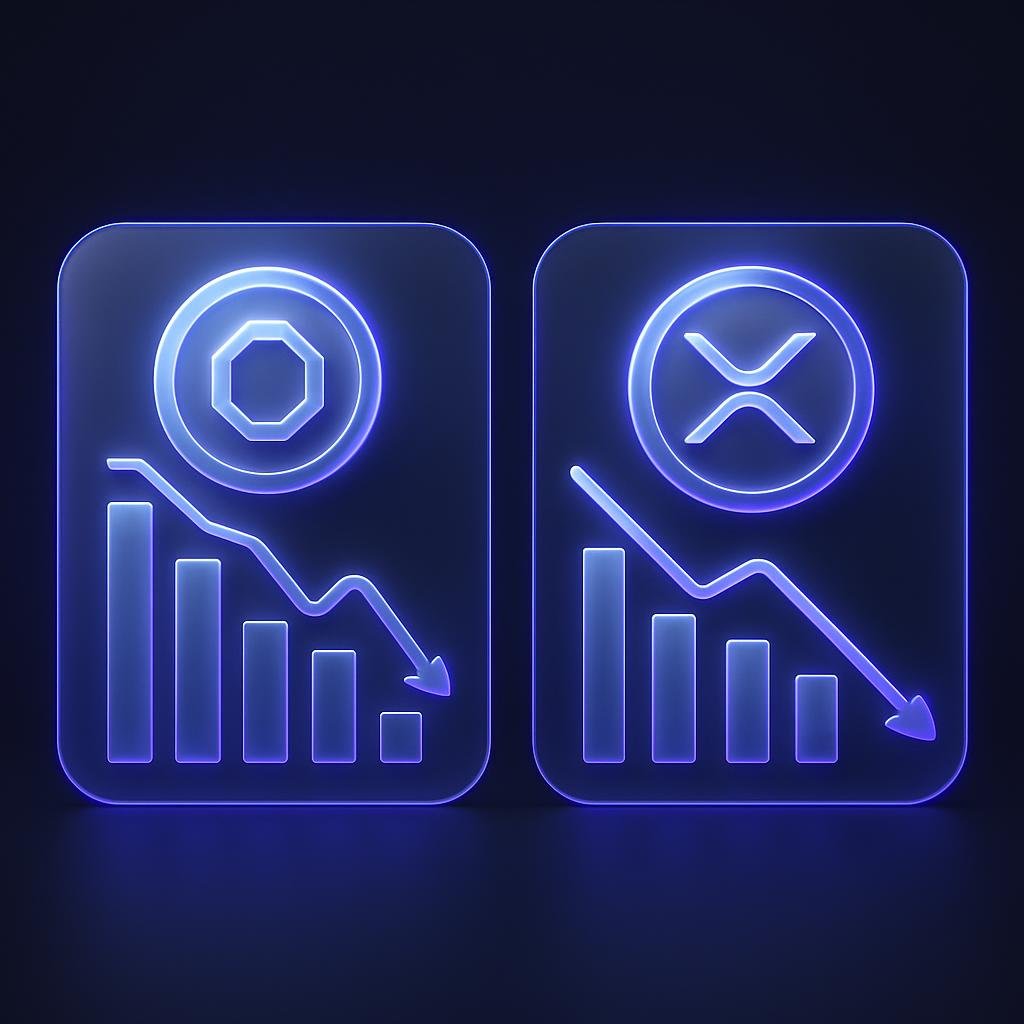 Visual comparison of crypto crash vs. XRP price crash using a side-by-side infographic.