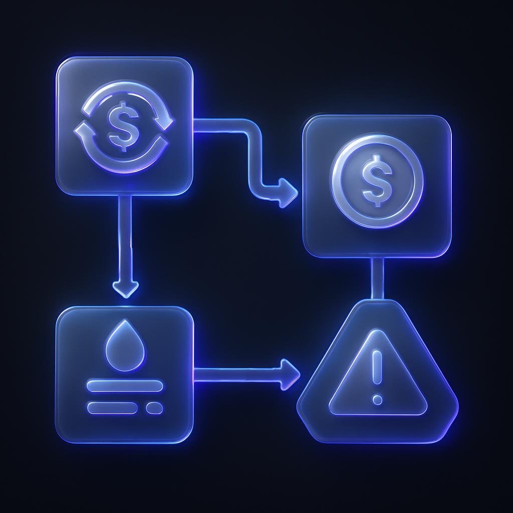 Flowchart of exchange withdrawal delay process during liquidity crunch