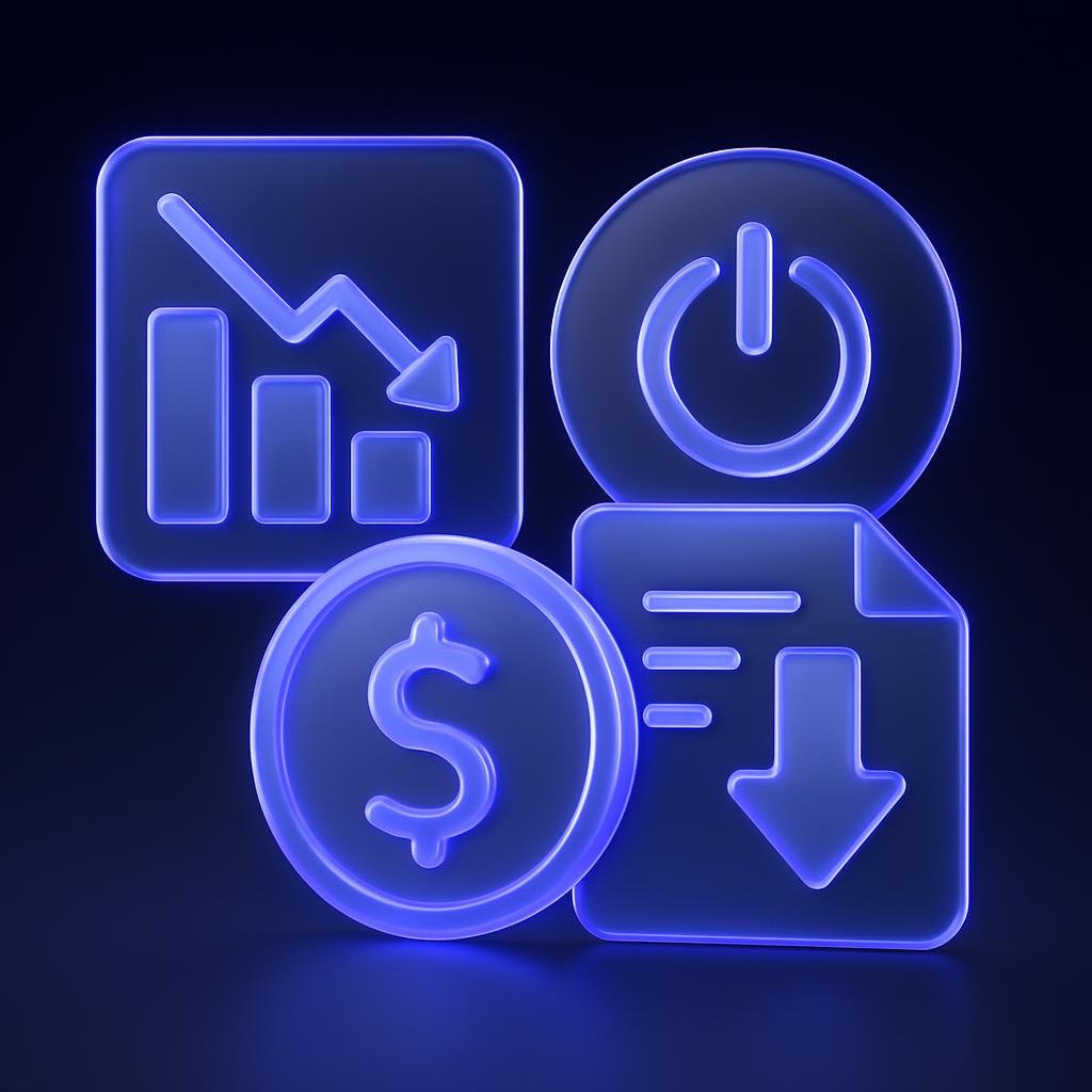 Visual representation of reasons for exchange wind down.
