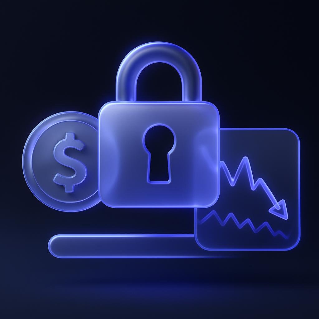 Diagram explaining withdrawal freezes during extreme volatility.
