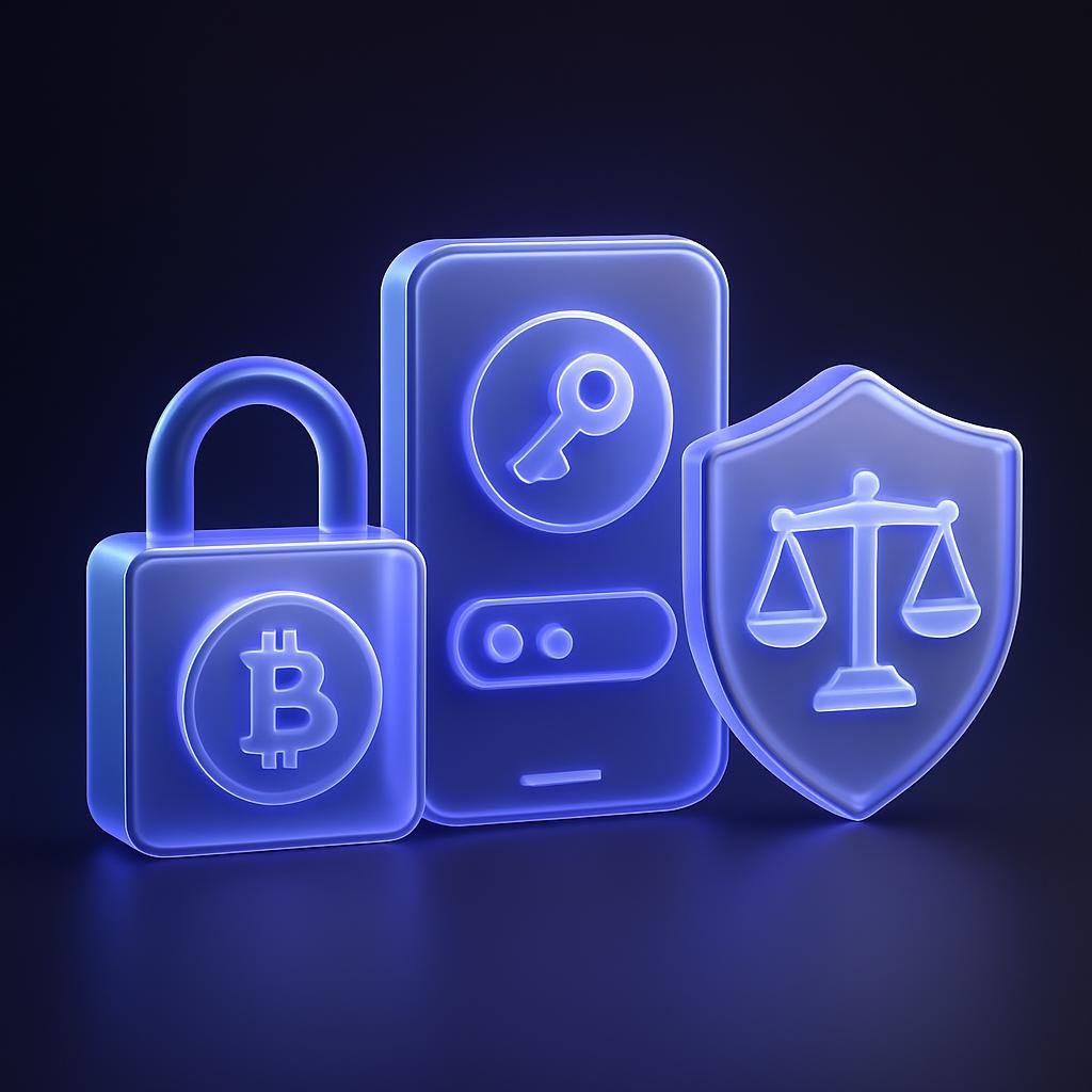 Illustrate Bitunix's security features with icons representing cold storage, 2FA, and regulatory compliance.
