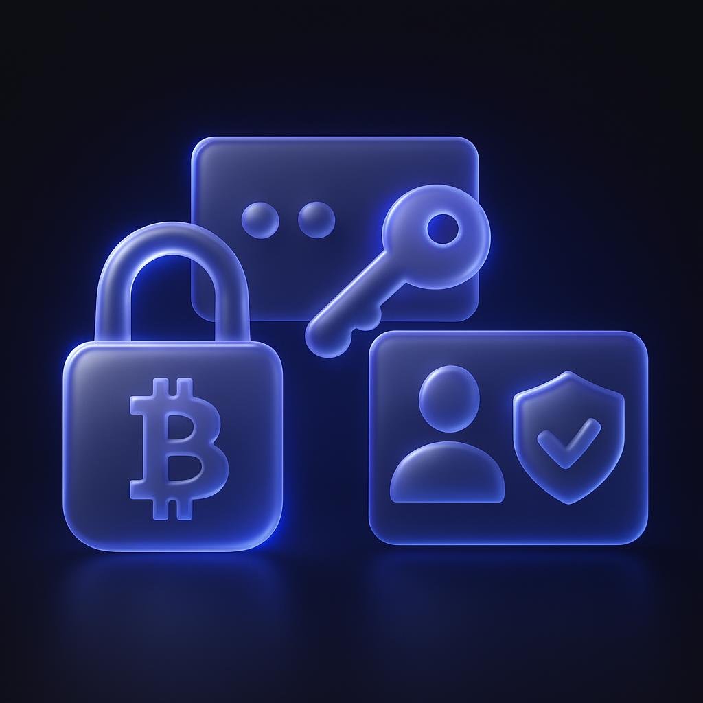 Infographic showing advanced security protocols like cold storage, 2FA, and KYC/AML compliance.