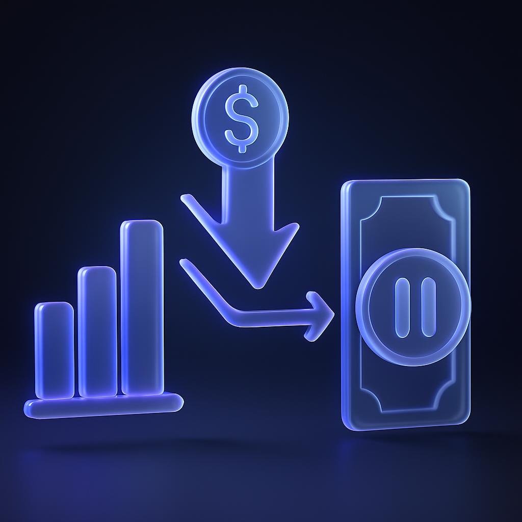 Diagram showing the impact of paused withdrawals during a sell off.