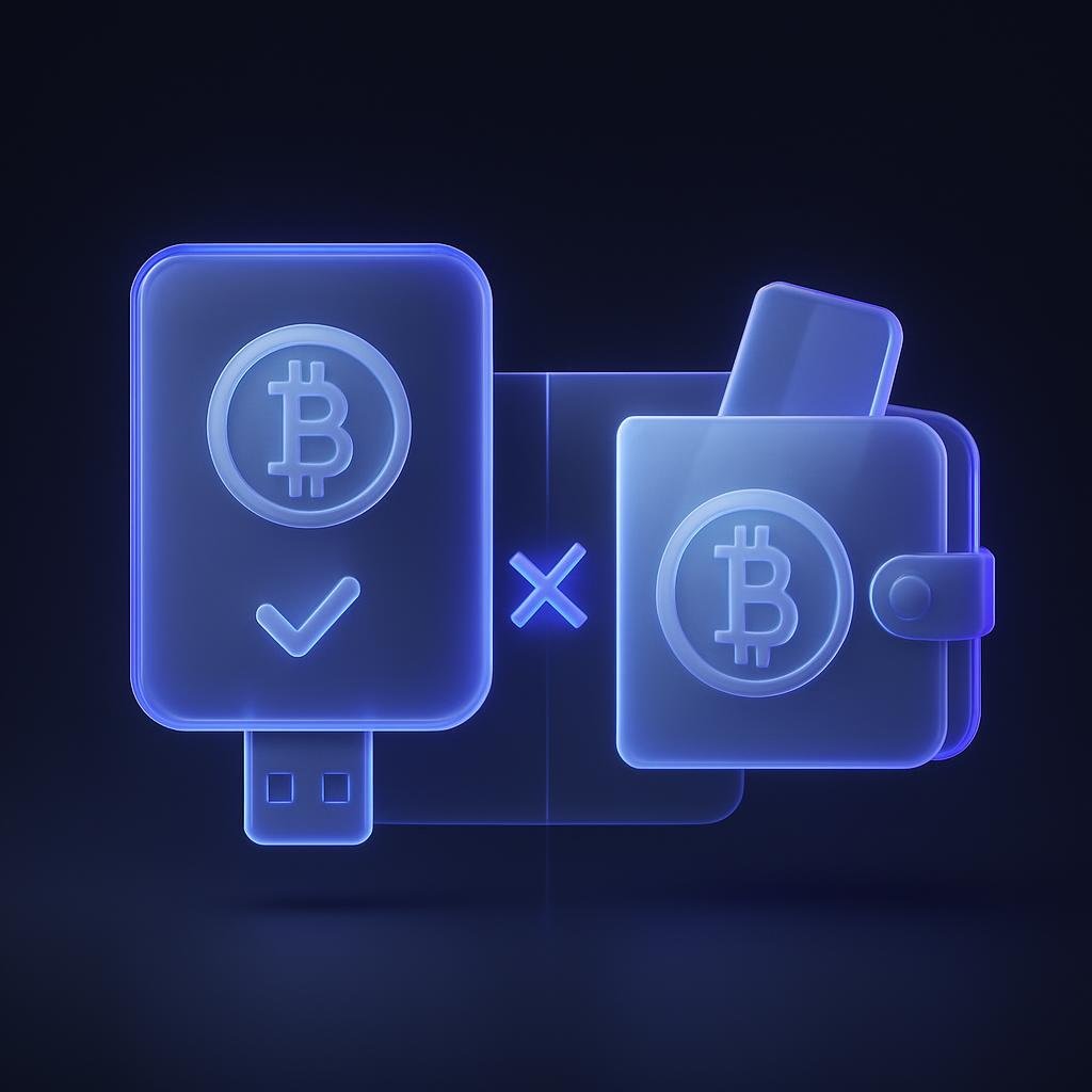 Comparison chart of cold storage vs. hot wallets