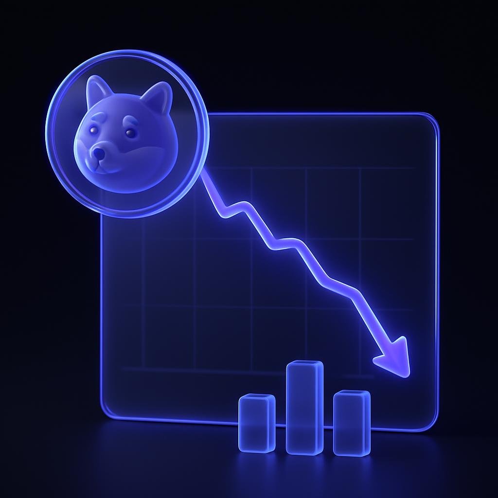 Illustrate the concept of the Doge crash with a graph showing the price drop in 2026.