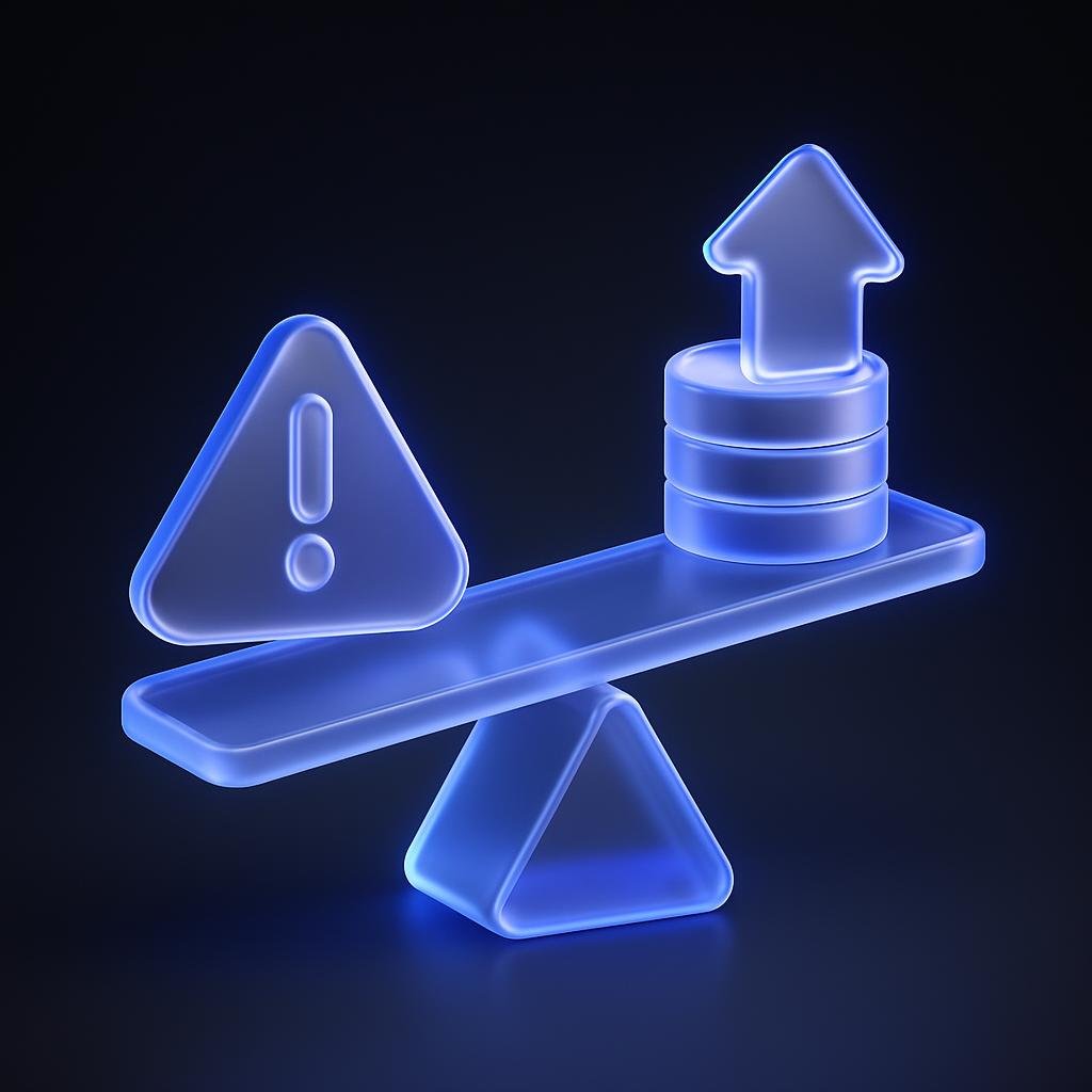 Graphical depiction of leverage risks and rewards