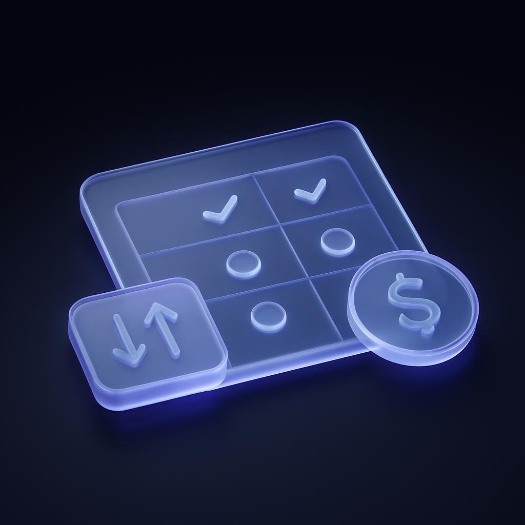 Table illustrating competitive fee structure with maker and taker fees.