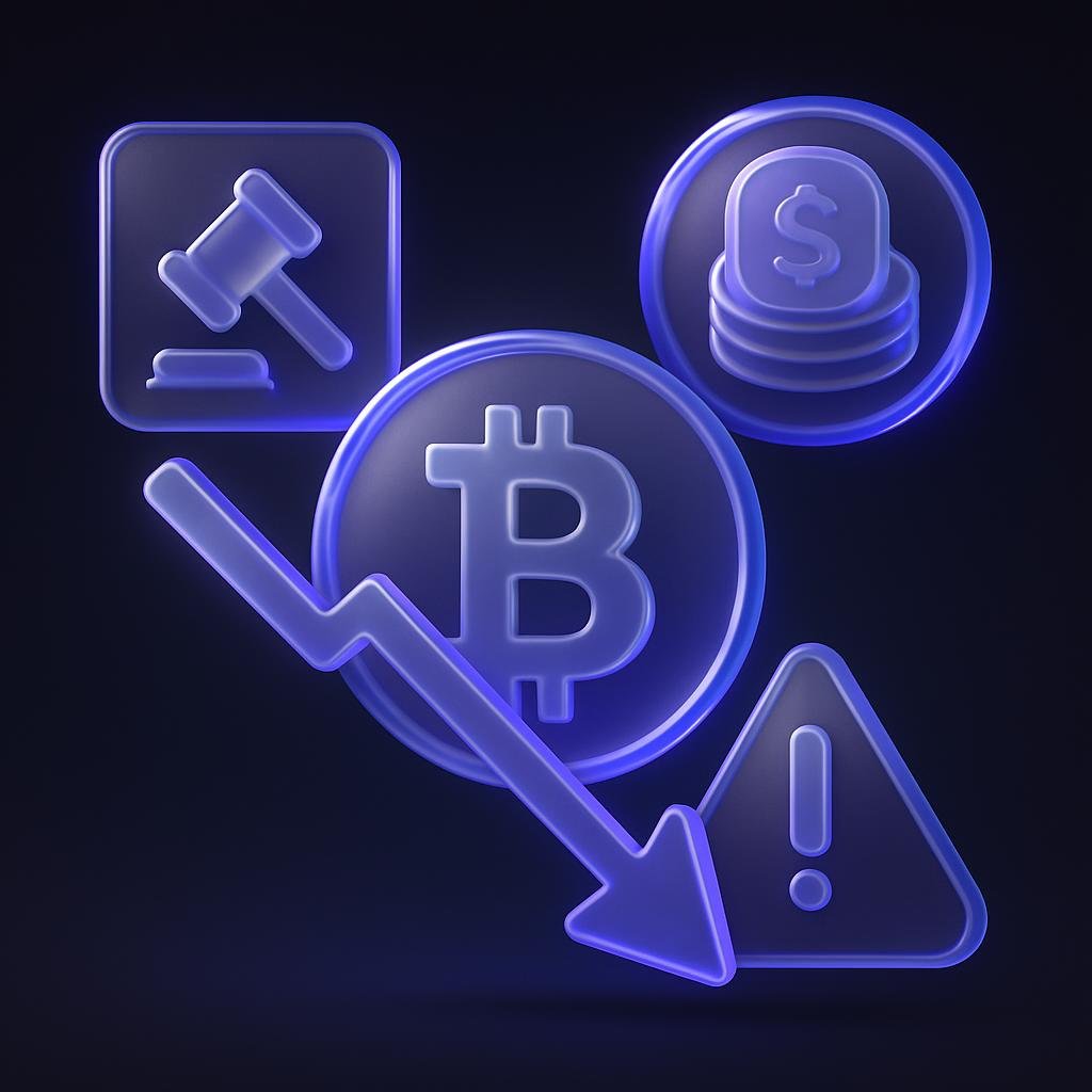 Diagram showing factors leading to a cryptocurrency crash.