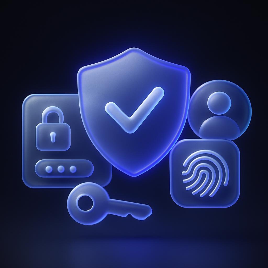 Visual representation of Bitunix's security protocols like 2FA and KYC.