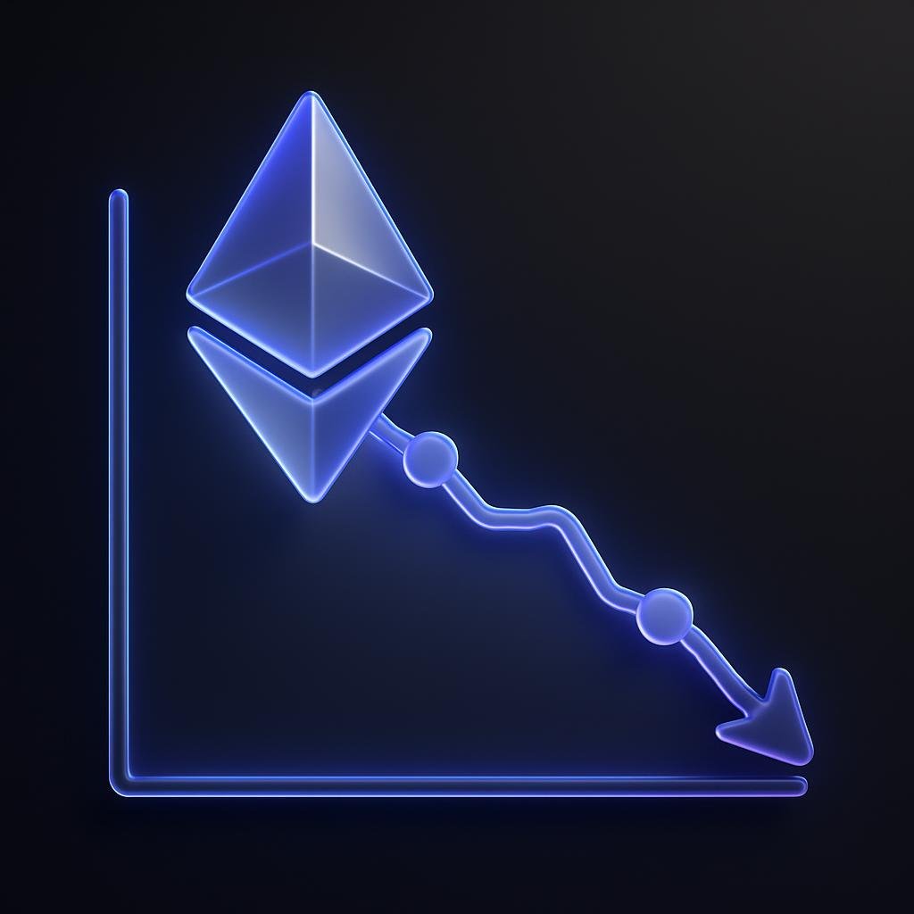 Timeline or graph of ETH price correction during the crash