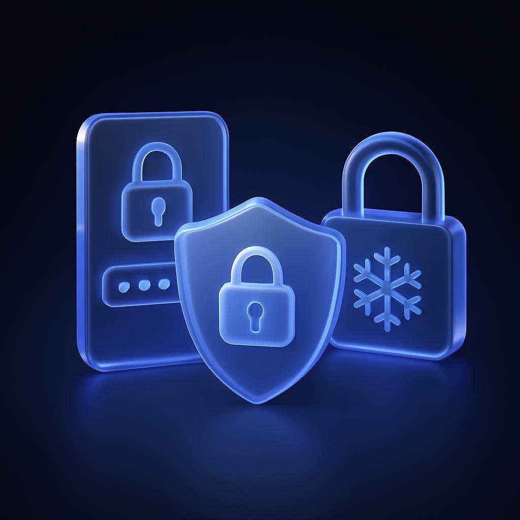 Visual representation of Bitunix's security measures like 2FA and cold storage.