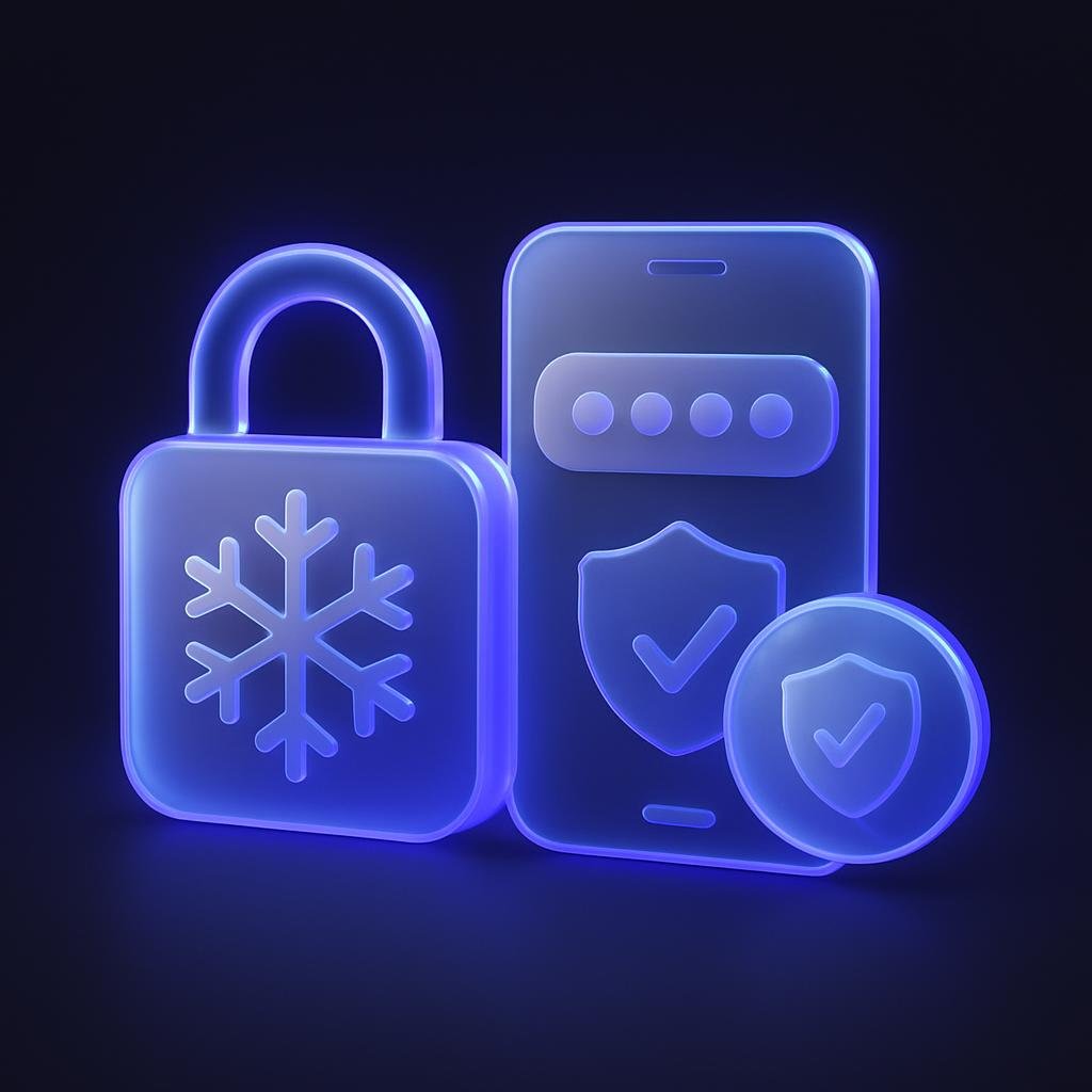 Visual representation of cold storage and 2FA authentication.