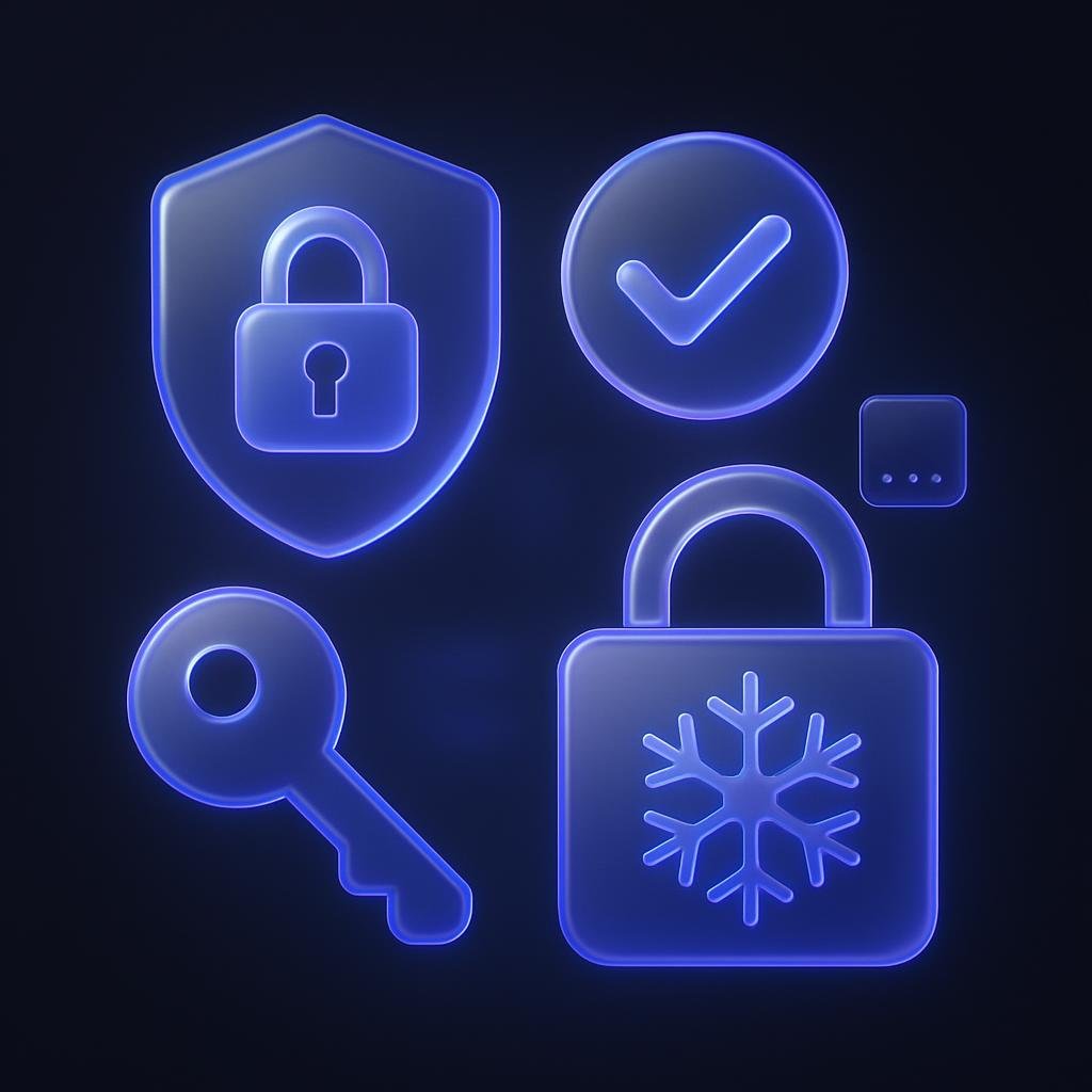 Diagram of advanced security protocols and cold storage solutions.