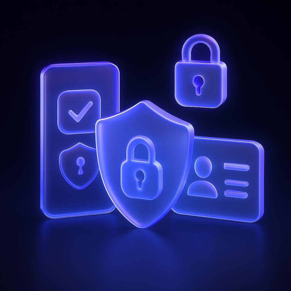 Visual representation of Bitunix security features like 2FA and KYC compliance.