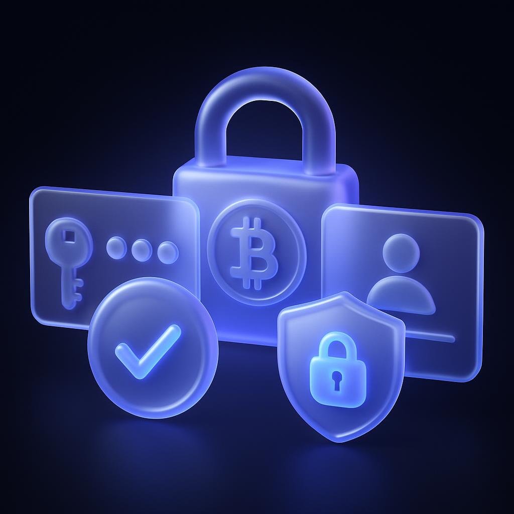 Visual representation of Bitunix's security features like 2FA, cold storage, and KYC.