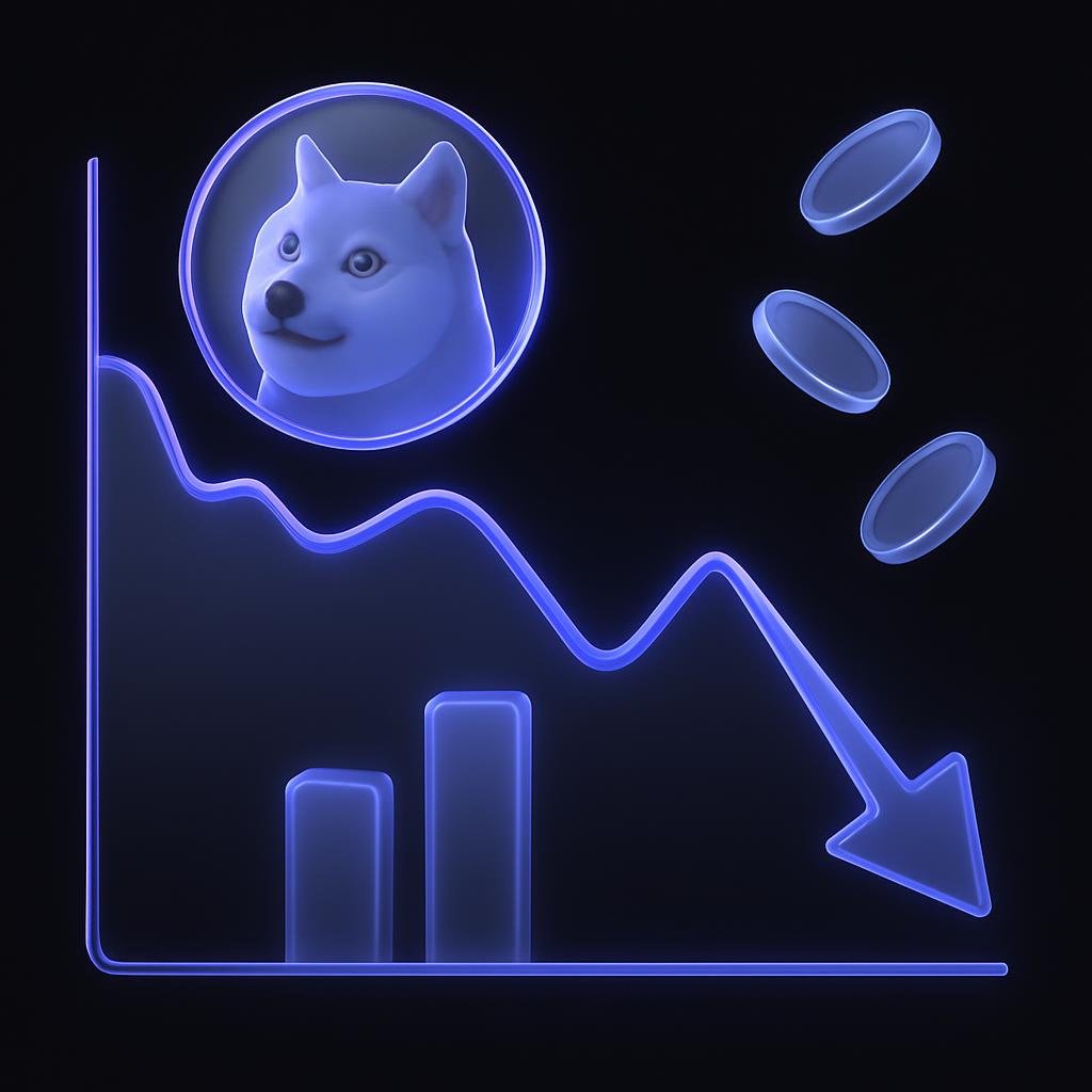 Illustrate the Doge Crash market event with a graph showing price correction and panic selling.
