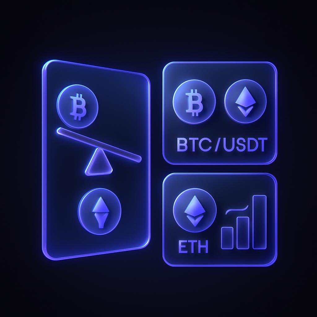 Depict the leverage and fee structure for BTC/USDT and ETH/USDT pairs.