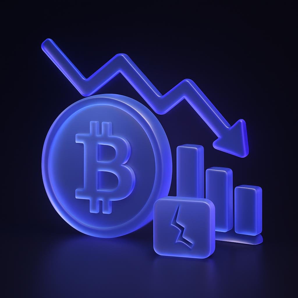 Visual representation of a mega crypto crash dynamics