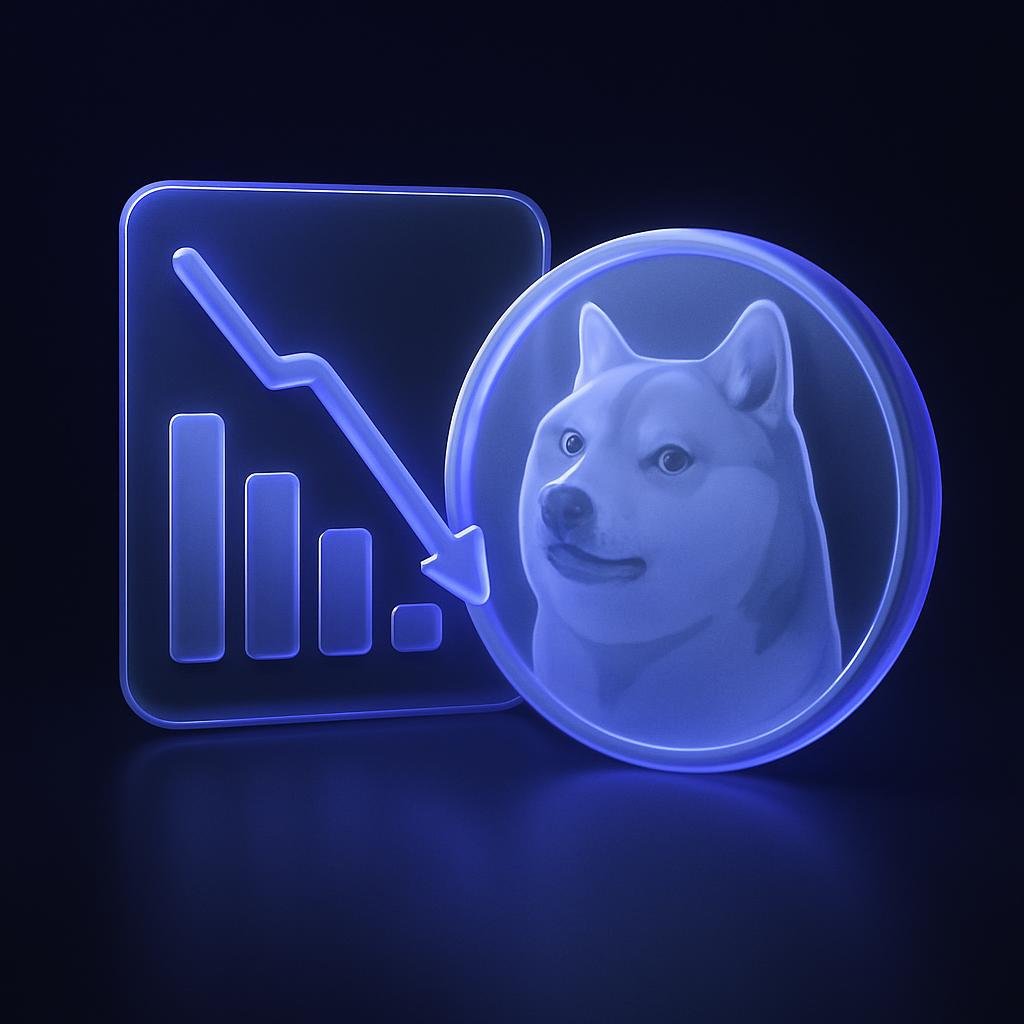 Chart showing Dogecoin's price drop during the crash