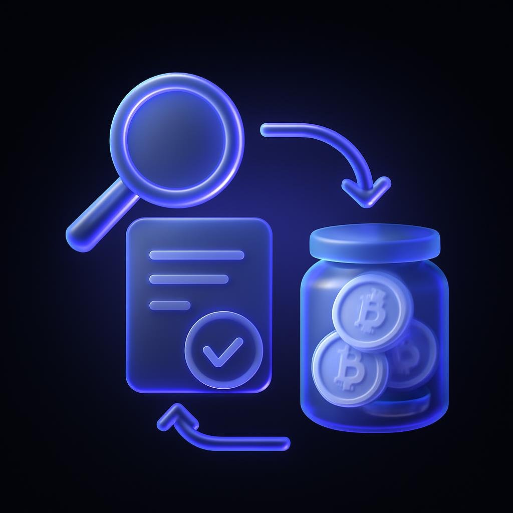 Illustrate the concept of 'proof of reserves' with a diagram showing asset verification process.