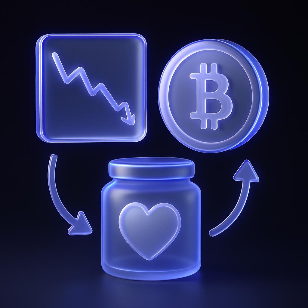 Diagram showing how the Bitunix Care Fund operates during market crashes.